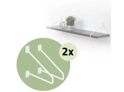 ML-Design Schweberegale^4 Stück Regalhalterung 220 mm aus Stahl Haarnadel Schwebe Hairpin