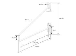 ML-Design Schweberegale^4 Stück Regalhalterung 265 mm aus Stahl Haarnadel Schwebe