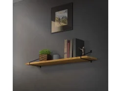 ML-Design Regale Schwarz|Bücherregale^2 Stück Regalhalterung 265 mm aus Stahl Haarnadel Regalwinkel