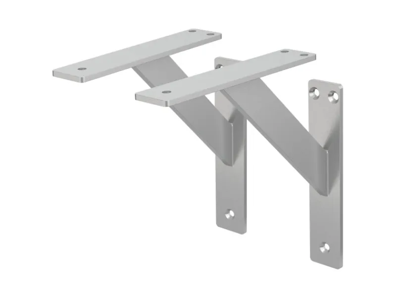 ML-Design 2 Stück Regalhalterung 180x180 mm Aluminium Schwebende