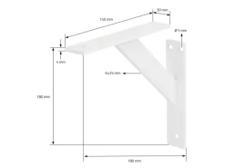 ML-Design 2 Stück Regalhalterung 180x180mm Aluminium Schwebende Regalwinkel
