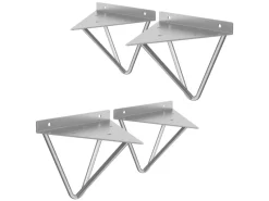 ML-Design Bücherregale|Metallregale^4 Stück Regalhalterung 160 mm aus Metall Dreieckige Schwebe