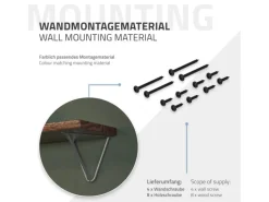 ML-Design Bücherregale|Metallregale^4 Stück Regalhalterung 160 mm aus Metall Dreieckige Schwebe
