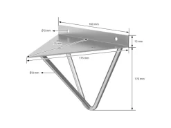 ML-Design Bücherregale|Metallregale^4 Stück Regalhalterung 160 mm aus Metall Dreieckige Schwebe