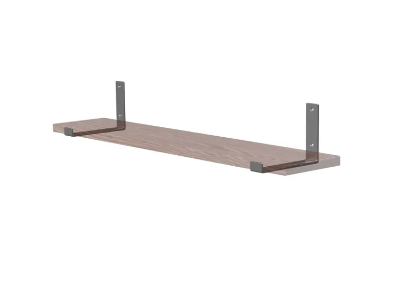 ML-Design Metallregale|Bücherregale^2 Stück Regalhalterung 20x4x14 cm aus Metall 8 Zoll L-Form