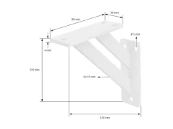 ML-Design 2 Stück Regalhalterung 12x12 cm Aluminium Schwebende Regalwinkel
