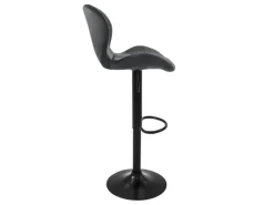 ML-Design Barhocker 2Er Set aus Samt Grau Gepolsterter Barstuhl mit Fußstütze