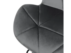 ML-Design Barhocker 2Er Set aus Samt Grau Gepolsterter Barstuhl mit Fußstütze