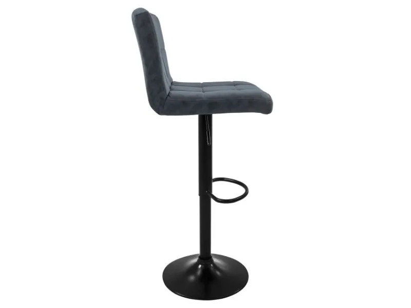 ML-Design Hocker^Barhocker 4Er Set aus Kunstleder Anthrazit mit Rückenlehne Fußstütze