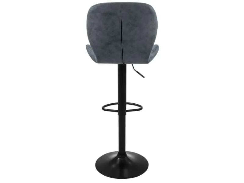 ML-Design Barhocker 4Er Set Kunstleder Anthrazit Rückenlehne Drehbar