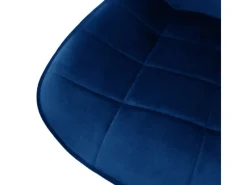 ML-Design Bürostuhl Blau Sitzfläche aus Samt Metallgestell Drehstuhl