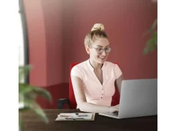 ML-Design Bürostuhl Ergonomisch Rot Höhenverstellbarer Drehstuhl