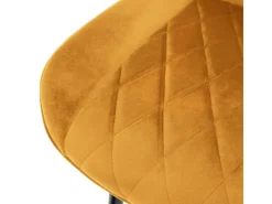 ML-Design Stühle^4Er Set Esszimmerstühle mit Rücken- und Armlehnen aus Samt Senfgelb