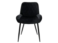 ML-Design Sessel^2Er Set Esszimmerstühle mit Rücken und Armlehnen Schwarz Samt