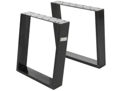 ML-Design Sitzbänke^2Er Set Tischkufen 80GRAD Neigung 40 x 43 cm Industrial 8x2 cm