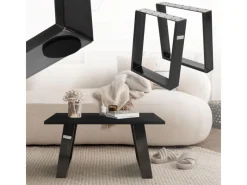 ML-Design Sitzbänke^2Er Set Tischkufen 80GRAD Neigung 40 x 43 cm Industrial 8x2 cm