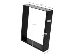 ML-Design Sitzbänke^2Er Set Tischkufen 80GRAD Neigung 40 x 43 cm Schwarz Matt 8x2 cm