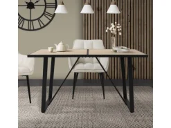 ML-Design Esstisch 140x70x75 cm Eiche Optik Rechteckiger für 6 Personen