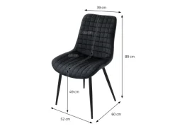 ML-Design Esszimmerstühle 6Er Set Sitzfläche aus Samt mit Rückenlehne