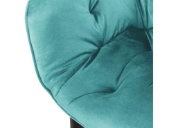 ML-Design Esszimmerstühle 4Er Set Petrol Küchenstuhl mit Dickem Samtstoff