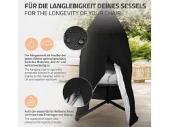 ML-Design Hängesessel Abdeckung mit Reißverschluss und Kordelzug 190x115 cm