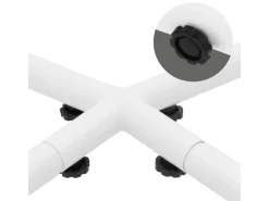 ML-Design Sessel^Hängesesselgestell Weiß 208 cm Belastung bis 120 kg Stahlrohr