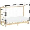 ML-Design Kinderbett Fußballtor 90x200 cm mit Matratze H16 cm Holz