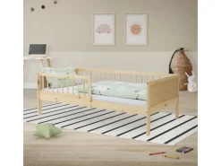 ML-Design Betten^Kinderbett 80x160 cm Natur Kinder Einzelbett mit Lattenrost