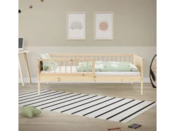 ML-Design Betten^Kinderbett 80x160 cm Natur Kinder Einzelbett mit Lattenrost