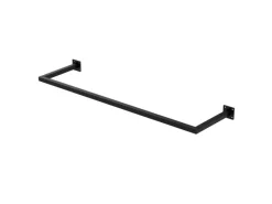 ML-Design Garderoben^Kleiderstange Rechteck für Wand T30cmxB110cm Schwarz aus Stahl U-Form