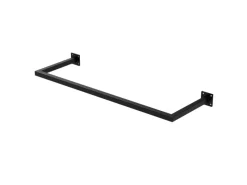 ML-Design Garderoben^Kleiderstange Rechteck die Wand T30cm x B90cm Schwarz aus Stahl U-Form