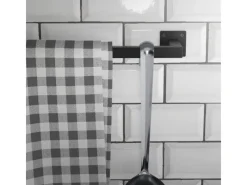 ML-Design Garderoben^Kleiderstange Rechteck die Wand T30cm x B90cm Schwarz aus Stahl U-Form