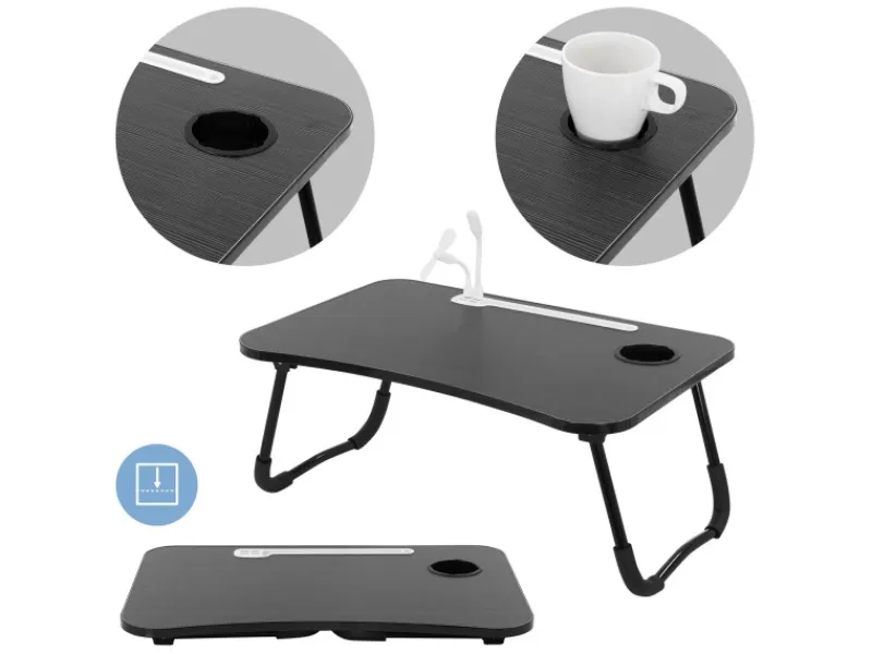 ML-Design Tische^Laptoptisch für Bett 60x40 cm Betttisch Klappbar