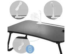 ML-Design Tische^Laptoptisch für Bett 60x40 cm Betttisch Klappbar