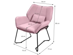 ML-Design Loungesessel mit Leinenbezug mit Armlehne und Rückenlehne