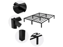 ML-Design Metallbett 160x200 cm Stahlrahmen mit Lattenrost Bettgestell