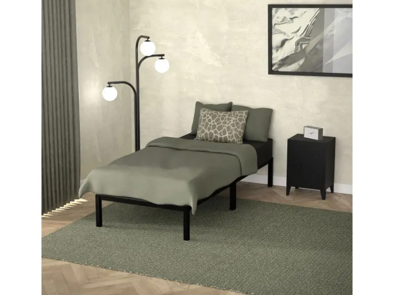 ML-Design Betten^Metallbett 90x200cm auf Stahlrahmen mit Lattenrost Bettgestell