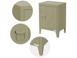 ML-Design Tische^Nachttisch in 40x30x58 cm aus Stahl Industriedesign