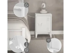 ML-Design Tische^Nachttisch in 40x30x58 cm aus Stahl Industriedesign