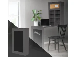 ML-Design Wandtisch Klappbar Schreibtisch mit Tafel 8 Fächern und Pinnwand
