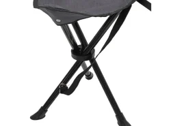 Mojawo Hocker^3-Bein Dreibeinhocker Campinghocker Anglerhocker Tragegurt Grau