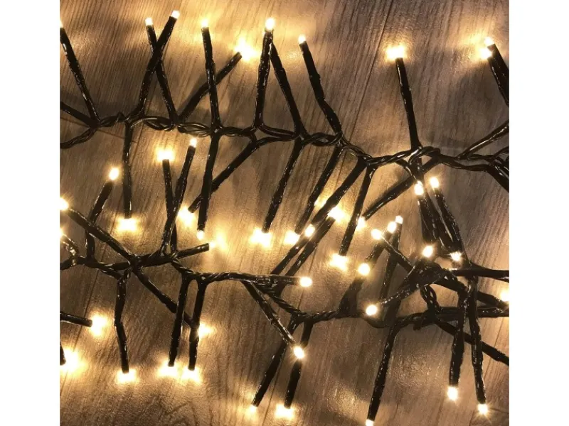 Mojawo 700er Cluster-Lichterkette LEDs Innen und Außen Warmweiß