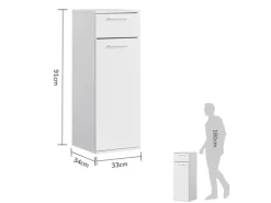 mokebo Regal Weiß^Bad-Beistellschrank Der Matrose Badschrank in 91x33x34cm HxBxT in