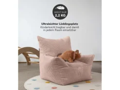 mokebo Kindersessel aus Cord Der Pausenheld Sitzsack Kinder Kindersitzsack in