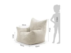 mokebo Kindersessel aus Cord Der Pausenheld Sitzsack Kinder Kindersitzsack in