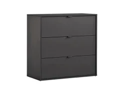 mokebo Kommode mit 3 Schubladen in Anthrazit Die Stilvolle Highboard Anrichte oder Sideboard