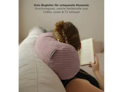 mokebo Kissen^Nackenkissen mit Cordbezug Das Nickerchen Nackenrolle oder Kissenrolle in