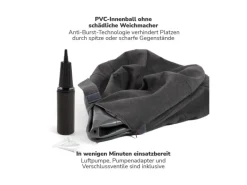 mokebo Hocker^Stoff Sitzball Büro Ergonomisch Der Sportliche Sitzball mit Pumpe 65cm Breite Ergonomische Bürostuhl Alternative