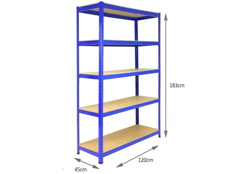 Monstershop 5 x T-Rax Lagerregale 180cm x 120cm x 45cm Blau
