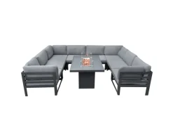 Monstershop Sofas^Modulares Gartenlounge Set mit integrierter Feuerstelle